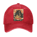 Ramen Hippo Ukiyoe Wave Vintage Cotton Cap