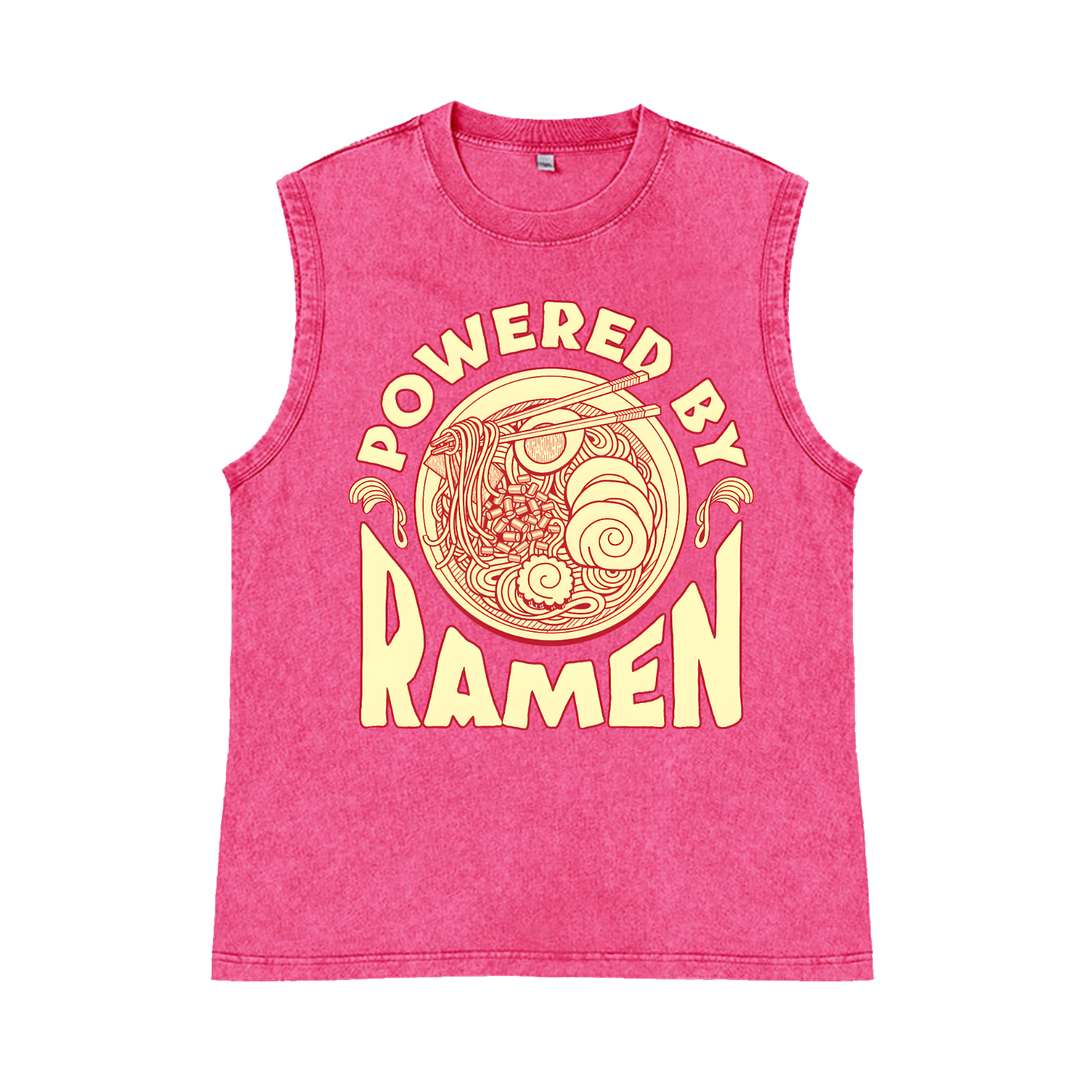 Ramen Pure Cotton Wash-Dyed Sleeveless Tank Top
