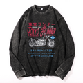 Tokyo Kawasaki S40 Repair Vintage Cotton Wash Crewneck Long-Sleeve T-Shirt