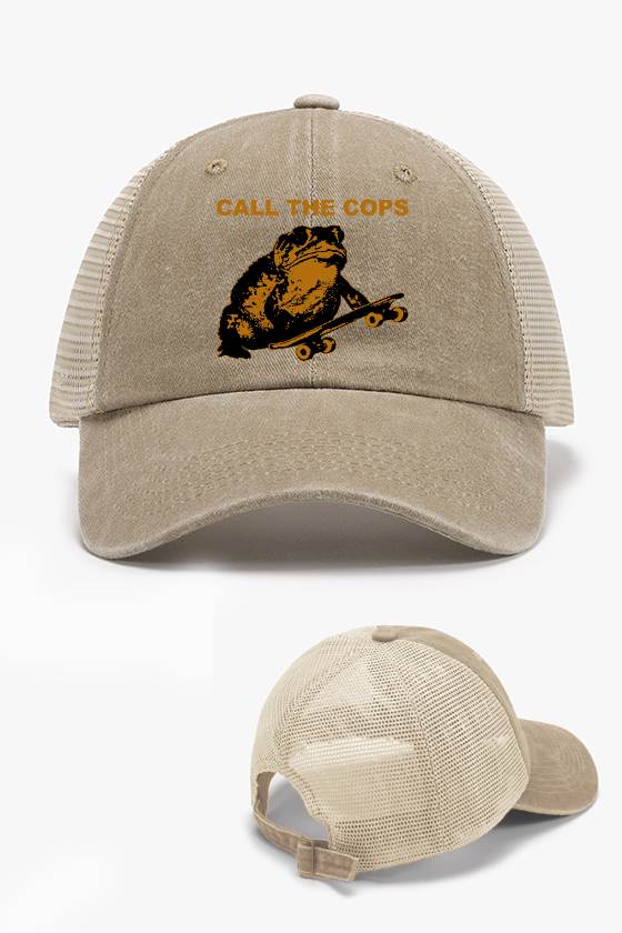 Call The Cops Frog Vintage Cotton Breathable Hat
