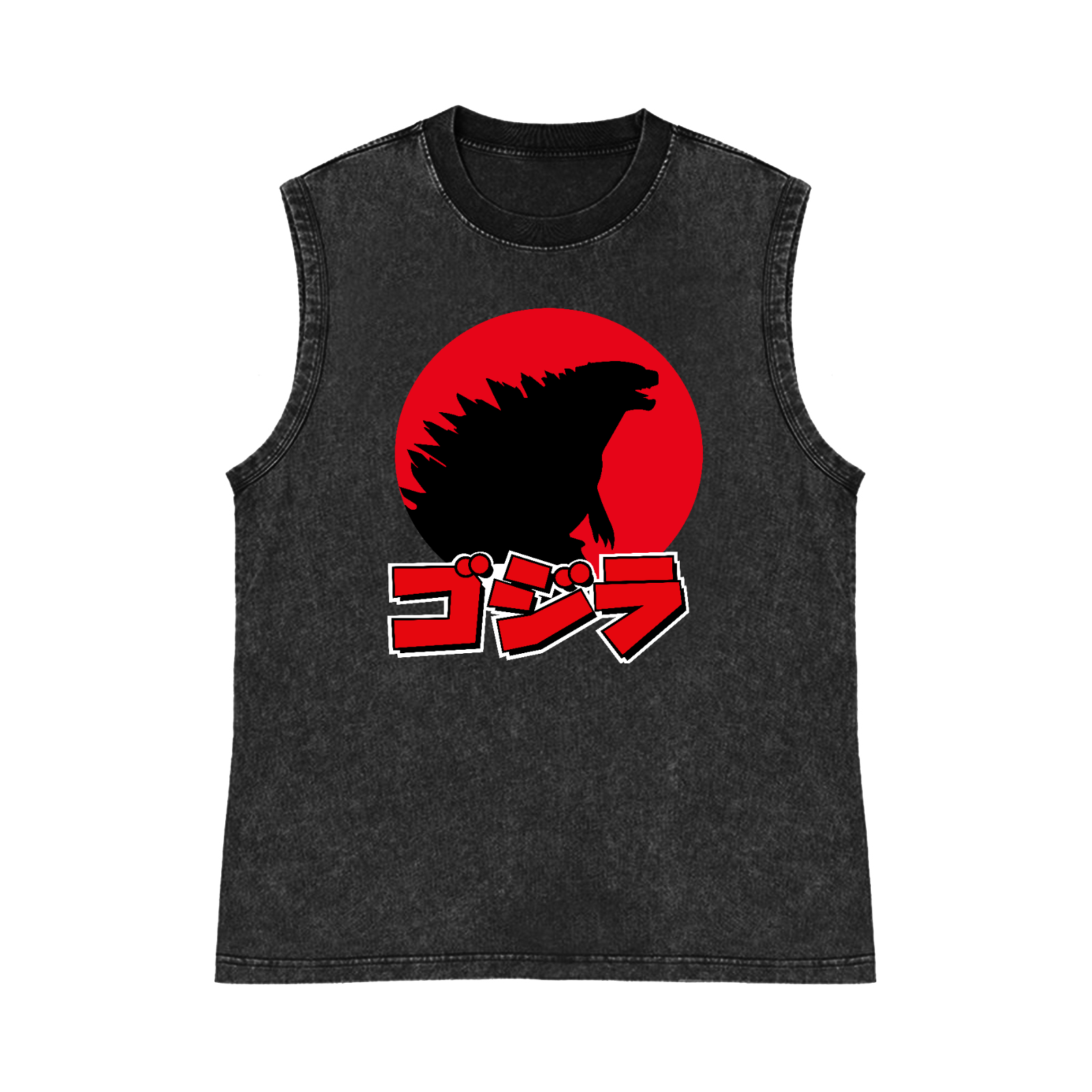 Kaiju Pure Cotton Wash-Dyed Sleeveless Tank Top