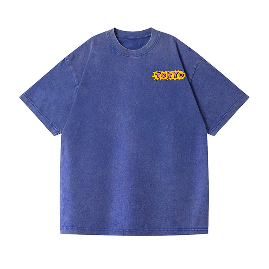 Tokyo Kaiju Vintage Wash Japanese Design Back Art T-Shirt
