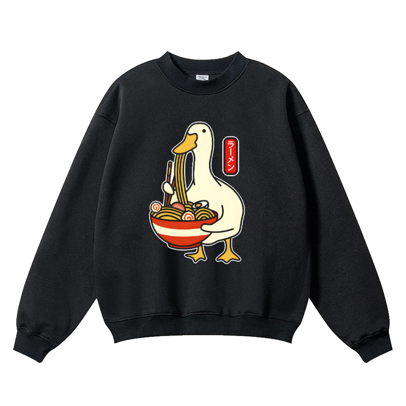 Goose Ramen Vintage Cotton Blend Crewneck Sweatshirt