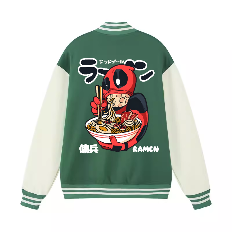 Ramen Hero Vintage Cotton Varsity Jacket