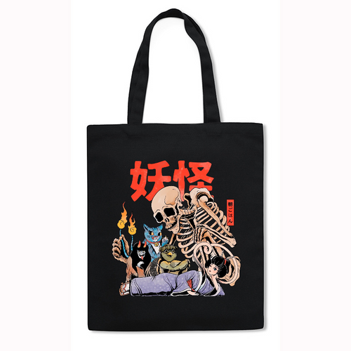 A Mysterious Group of Japanese Yokai Japanese Style Canvas Tote Bag