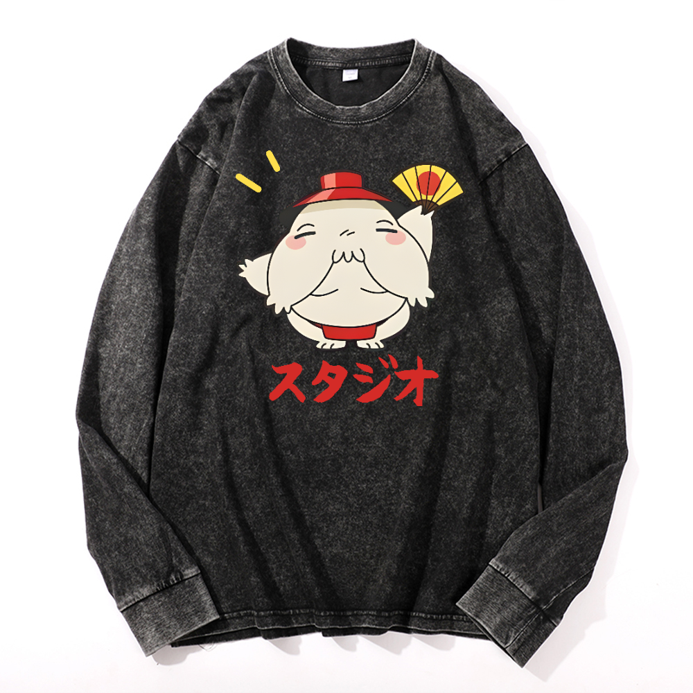 Studio Ghibli Vintage Cotton Wash Long-sleeve T-shirt