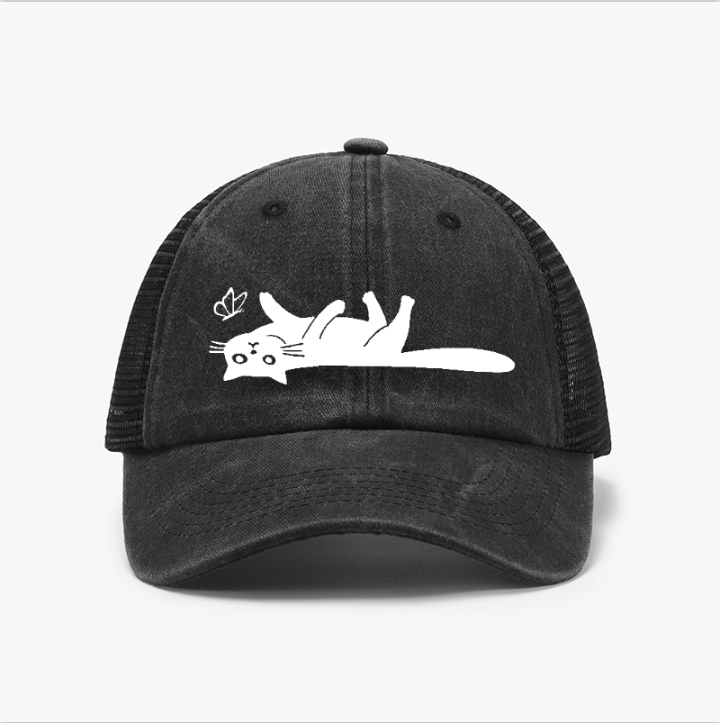 Cat Vintage Cotton Breathable Hat