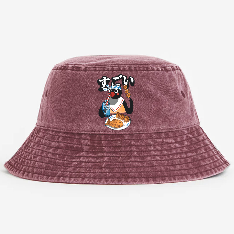 Takoyaki Vintage 100% Cotton Bucket Hat