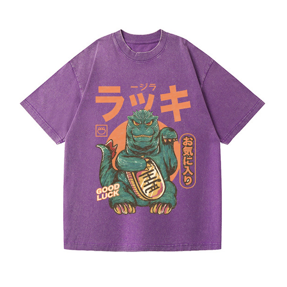 Kaiju Vintage Wash Japanese Design T-Shirt