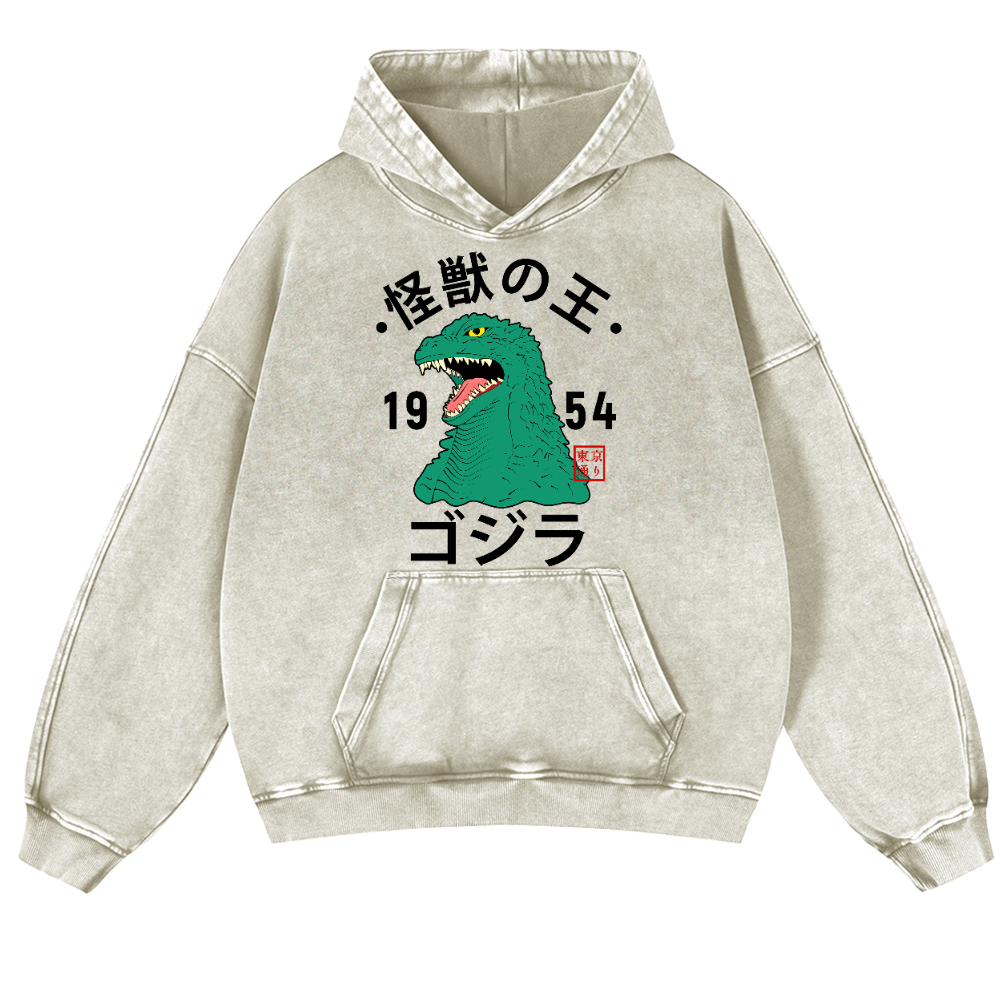 Kaiju Vintage Washed Thick Cotton Hoodie