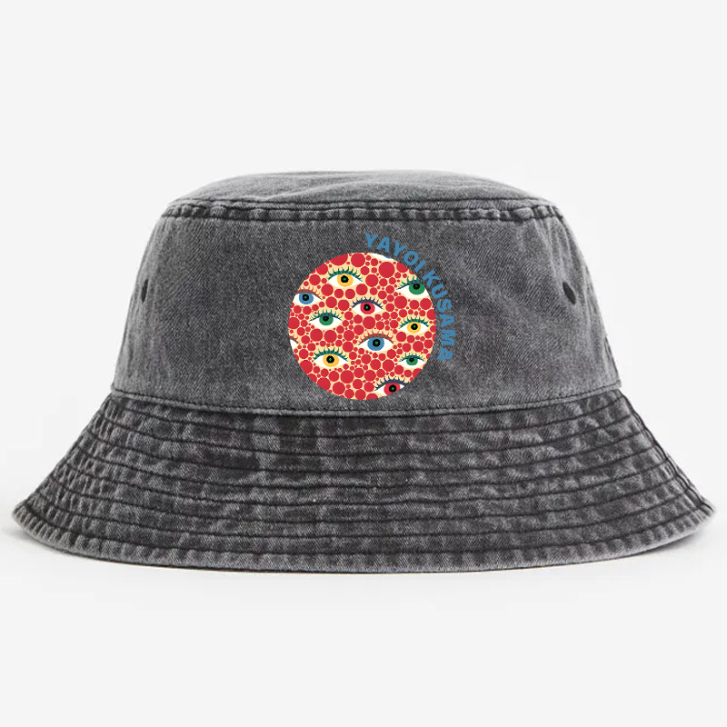 Yayoi Kusama Eyes Vintage 100% Cotton Bucket Hat