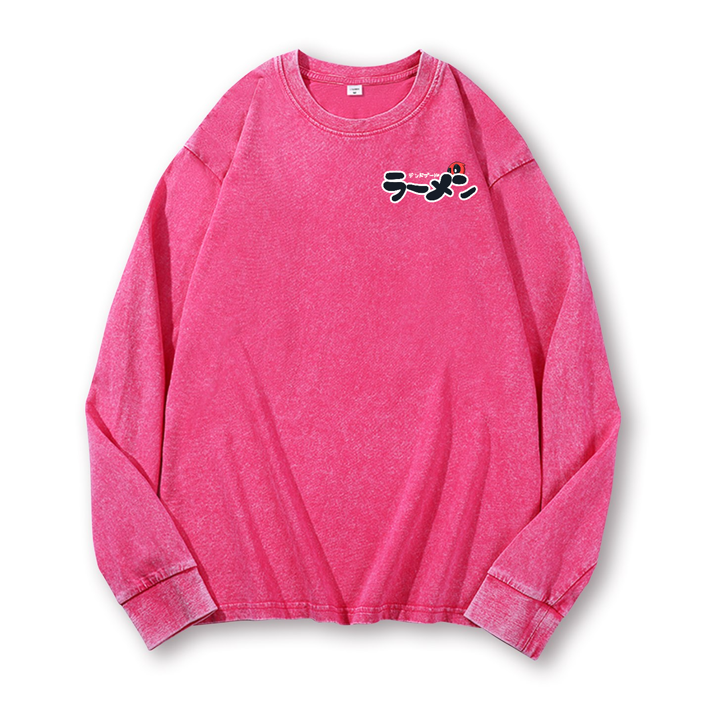 Ramen Hero Vintage Washed Cotton Back Art Long-sleeve T-shirt