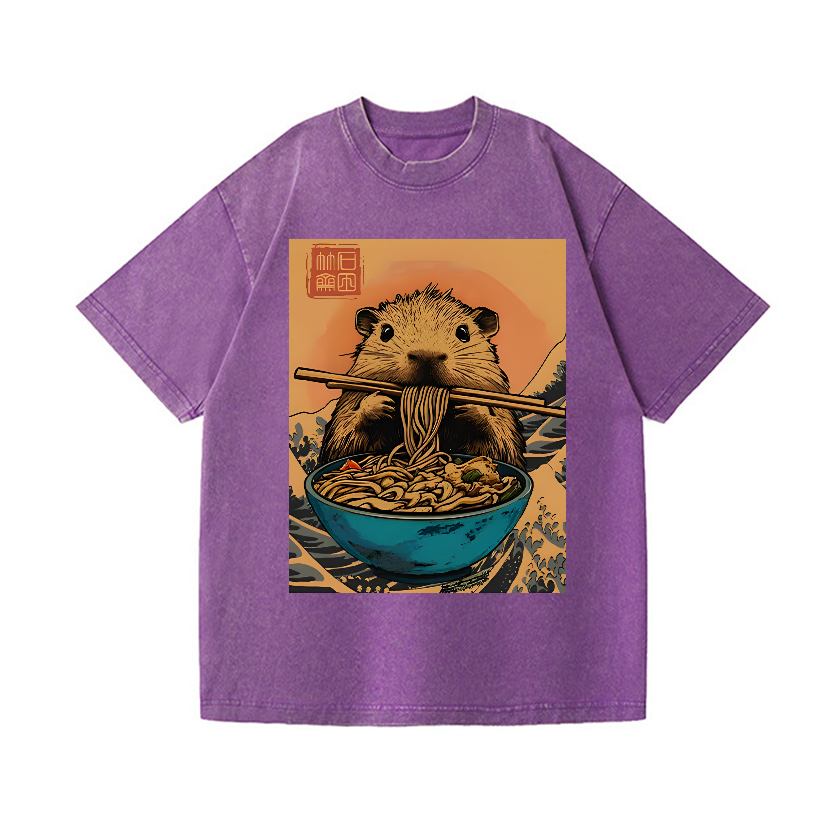 Guinea Pig Ramen Vintage Wash Japanese Design T-Shirt