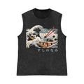 Sushi Kanagawa Pure Cotton Wash-Dyed Sleeveless Tank Top