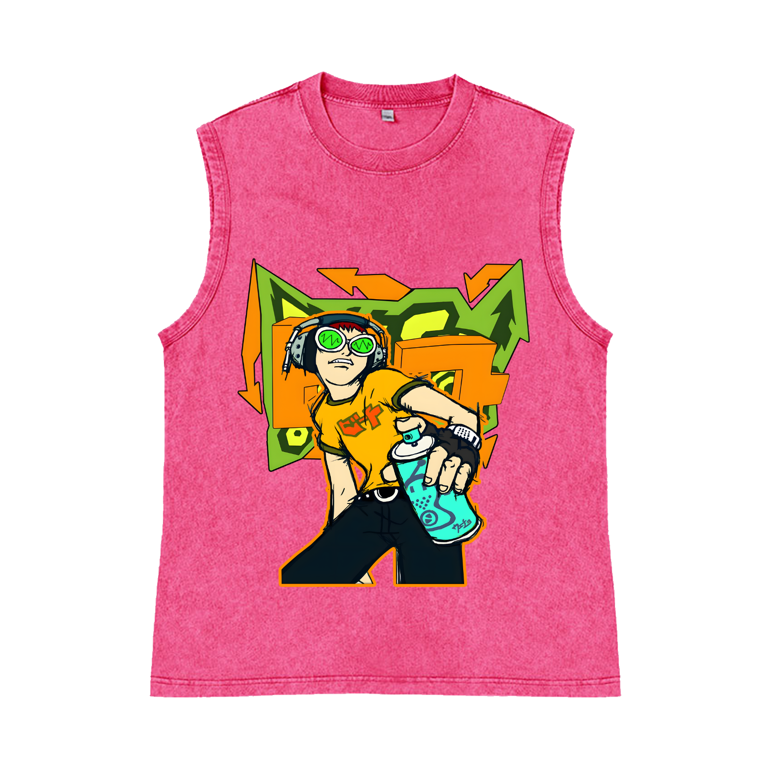 Jet Set Radio Pure Cotton Wash-Dyed Sleeveless Tank Top