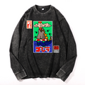 Kaiju Vintage Cotton Wash Crewneck Long-Sleeve T-Shirt