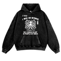 Octopus Vintage Washed Thick Cotton Hoodie