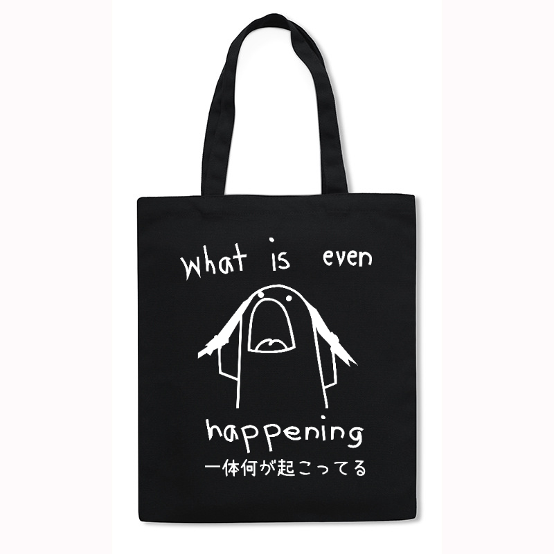 What's Even Happening Japanese Style Canvas Tote Bag