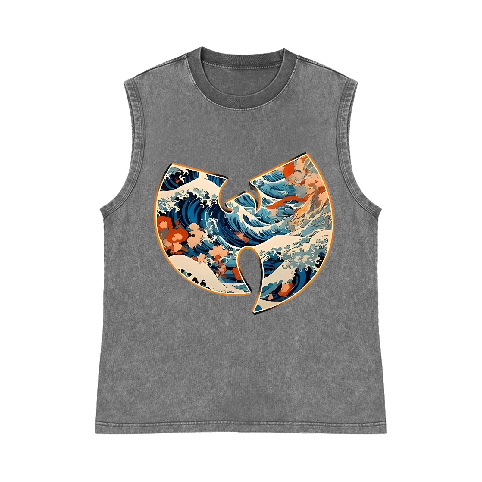 Pure Cotton Wash-Dyed Sleeveless Tank Top