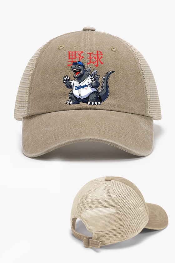 Los Angeles Dodgers Kaiju Tokyo Tiger Baseball Vintage Cotton Breathable Hat