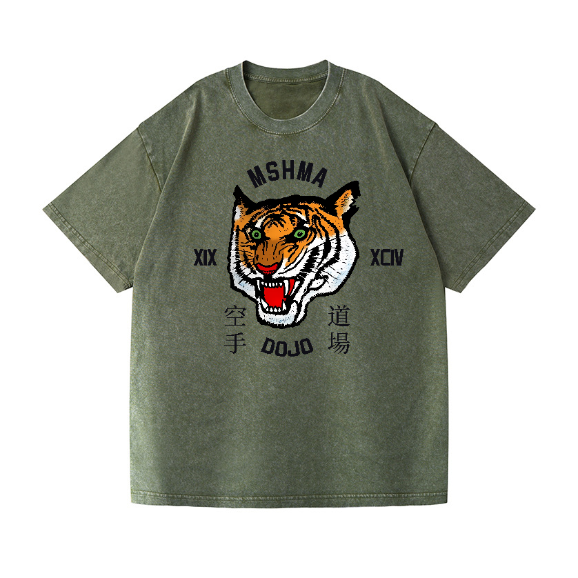 Mshma Dojo Tiger Vintage Wash Japanese Design T-Shirt