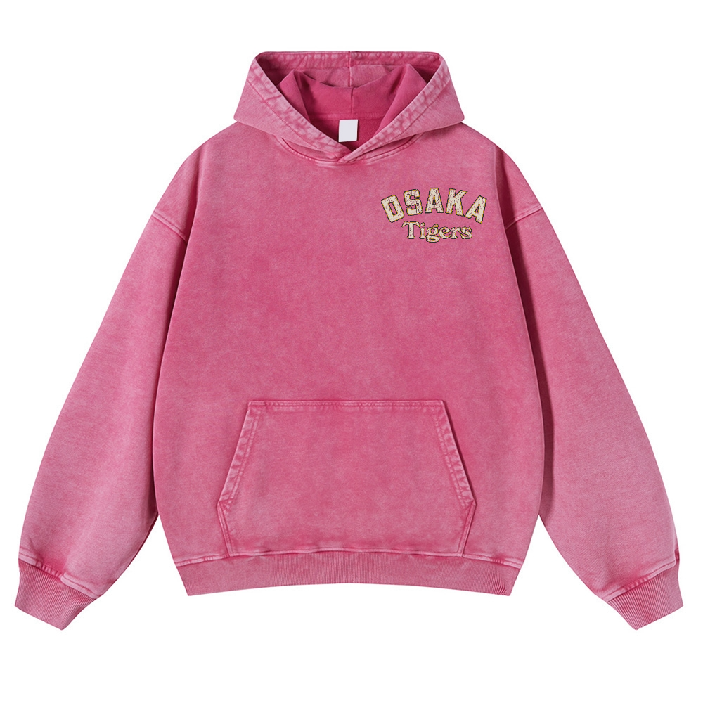 Osaka Tiger 1935 Vintage Washed Cotton Back Art Hoodie