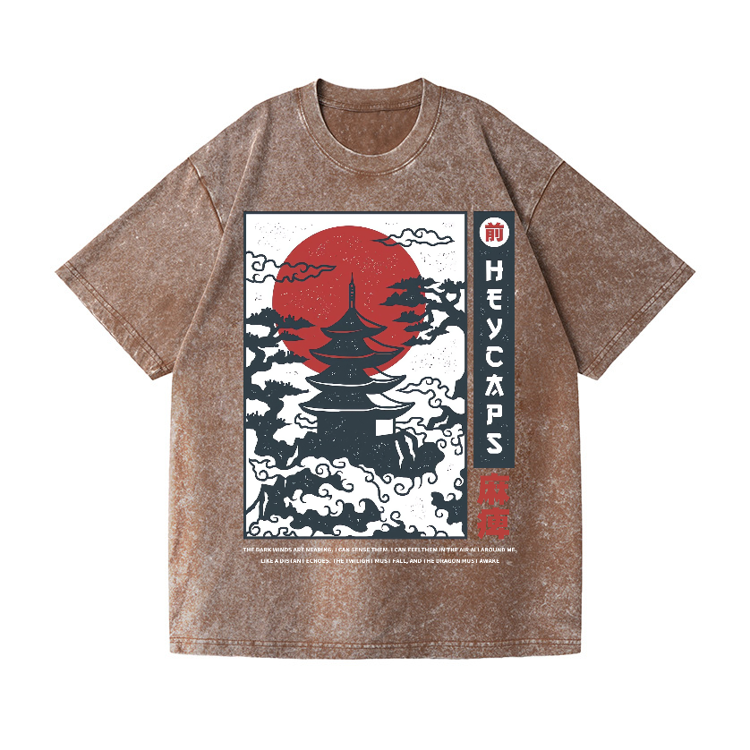 Vintage Wash Japanese Design T-Shirt