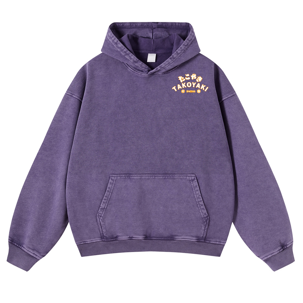 Takoyaki Octopus Vintage Washed Cotton Back Art Hoodie
