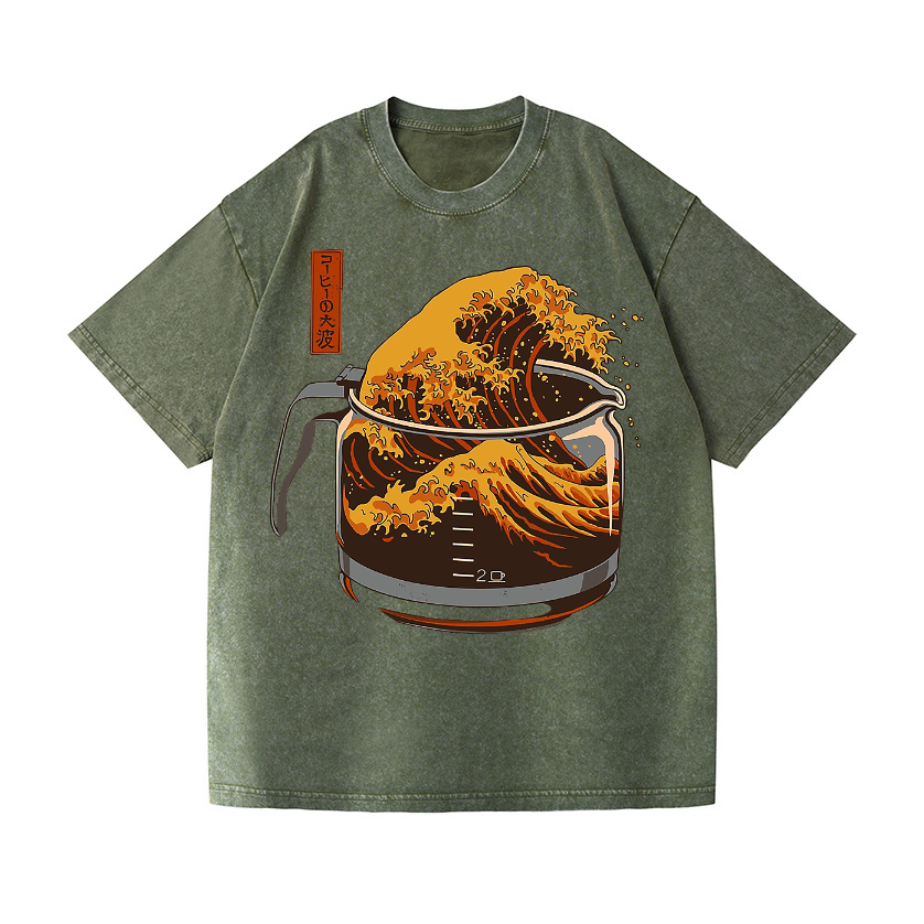 The Great Wave off Kanagawa Vintage Wash Japanese Design T-Shirt