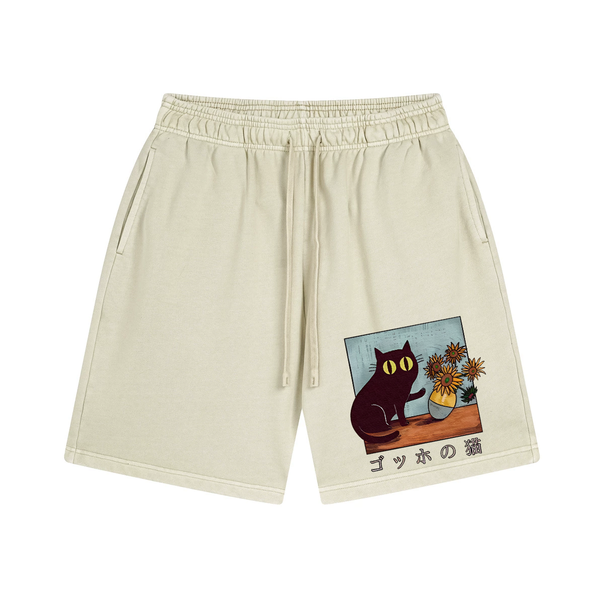 Cat  Vintage Pure Thick Cotton Shorts