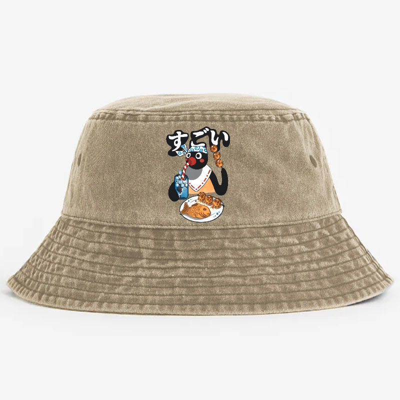 Takoyaki Vintage 100% Cotton Bucket Hat