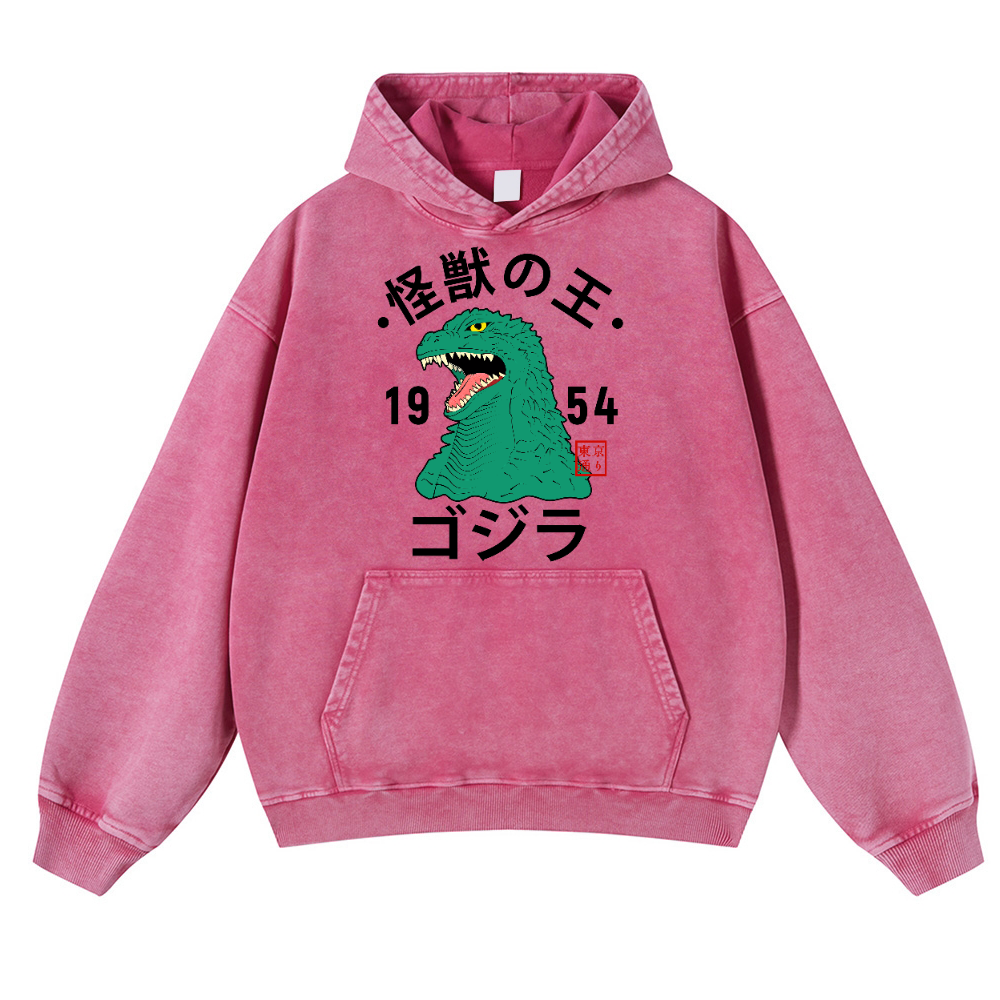 Kaiju Vintage Washed Thick Cotton Hoodie