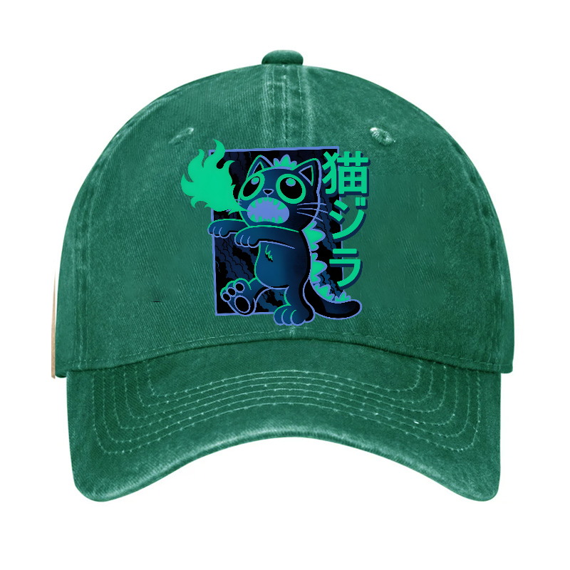 Cat Kaiju  Vintage Cotton Cap