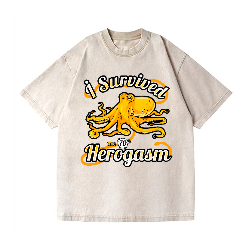 Octopus Vintage Wash Japanese Design T-Shirt