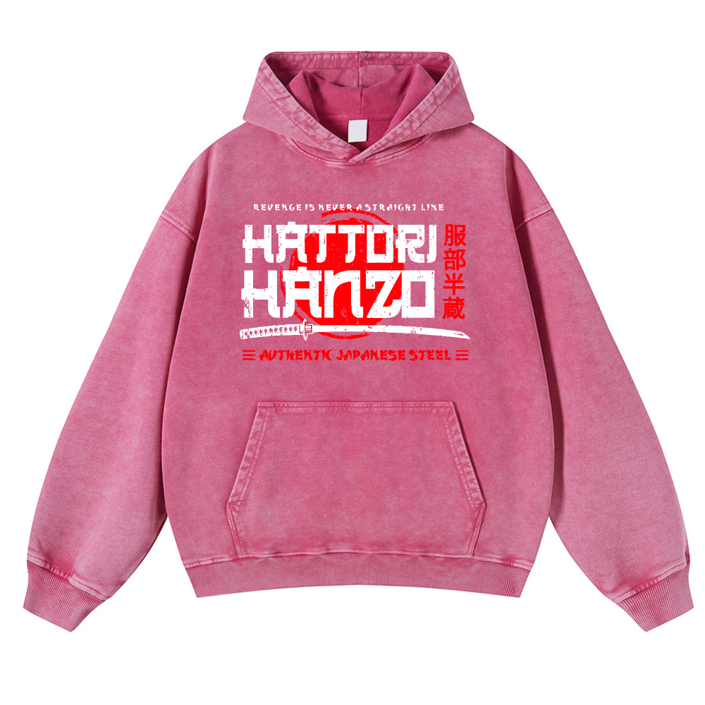 Hattori Hanzou Vintage Washed Thick Cotton Hoodie