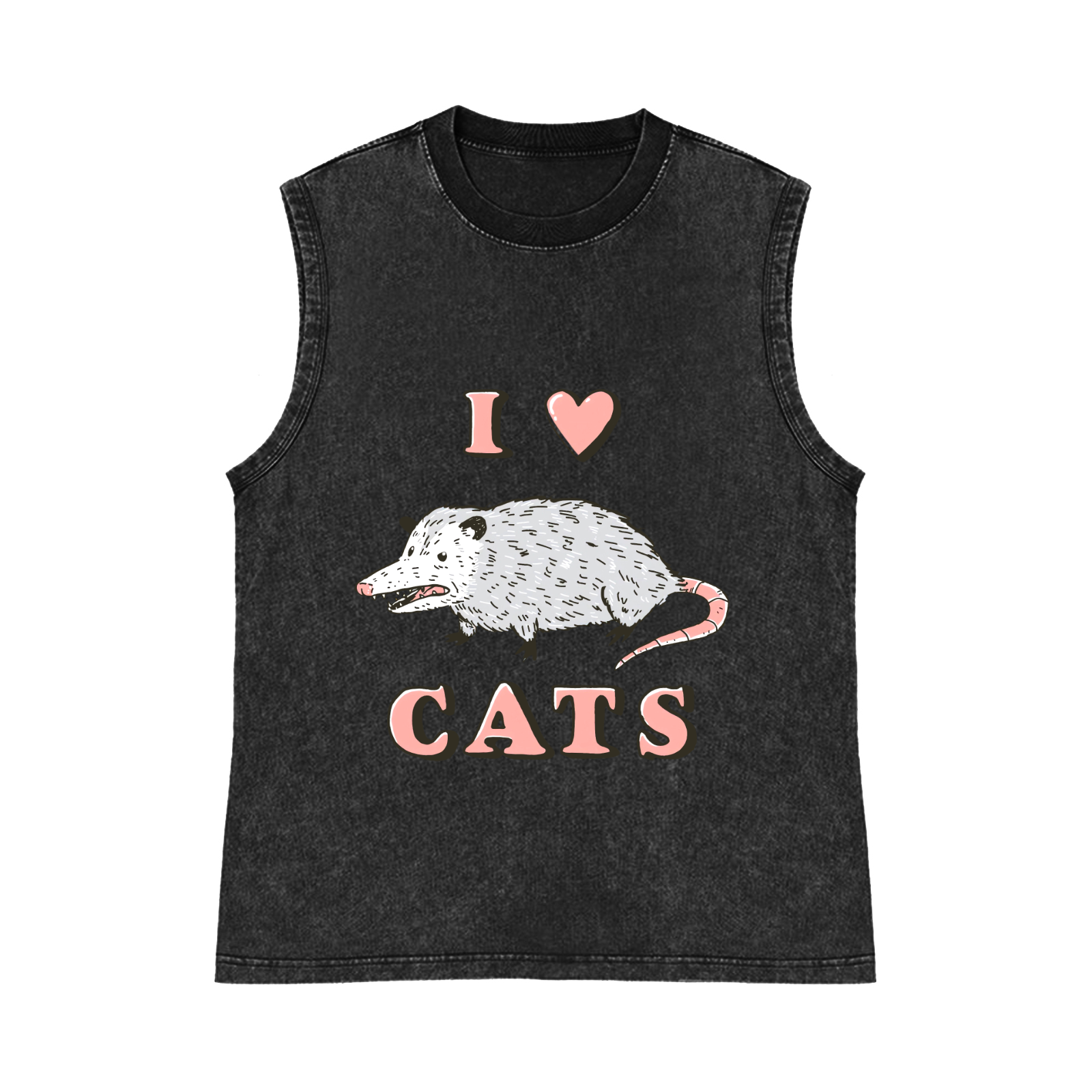 Pure Cotton Wash-Dyed Sleeveless Tank Top