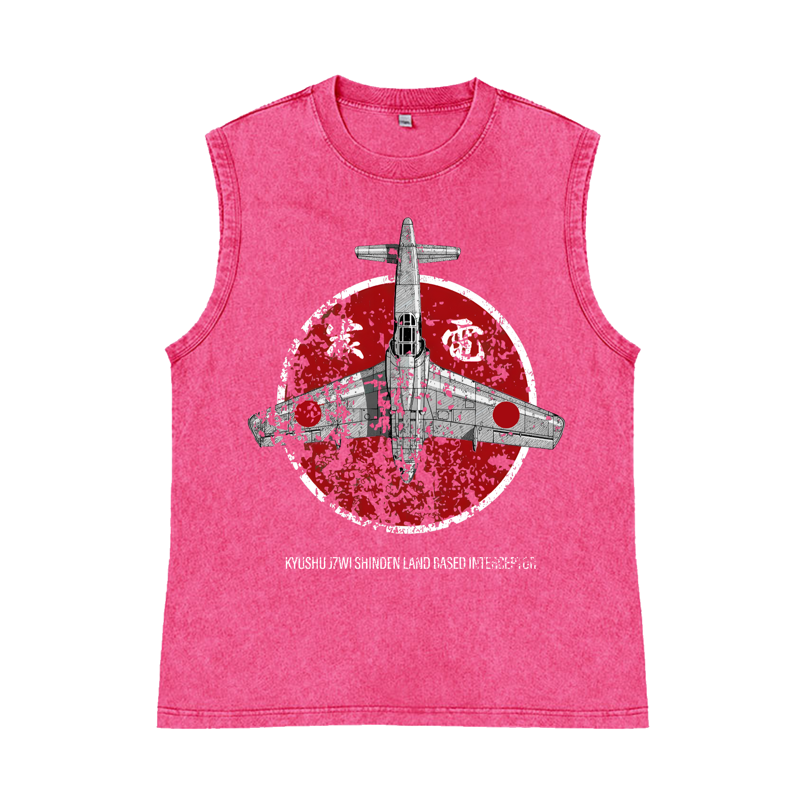 Shinden Fighter Alternate Pure Cotton Wash-Dyed Sleeveless Tank Top