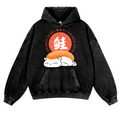 Sushi Cat Vintage Washed Thick Cotton Hoodie