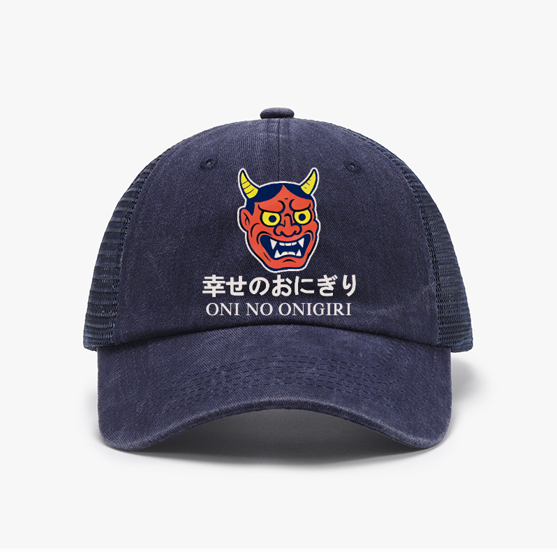 Oni Ghost Onigiri Vintage Cotton Breathable Hat