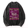 Vintage Cotton Wash Crewneck Long-Sleeve T-Shirt