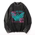 Vintage Cotton Wash Crewneck Long-Sleeve T-Shirt