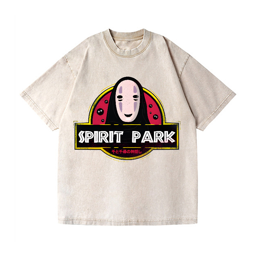 Spirit Park No Face Kaonashi Vintage Wash Japanese Design T-Shirt