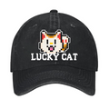 Lucky Cat Vintage Cotton Cap