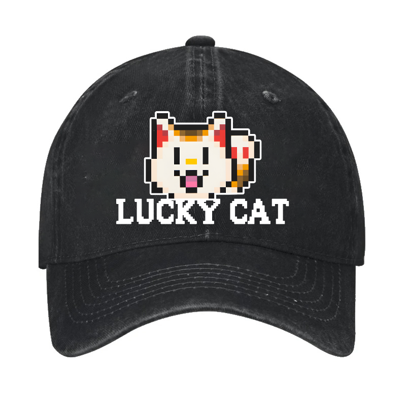 Lucky Cat Vintage Cotton Cap