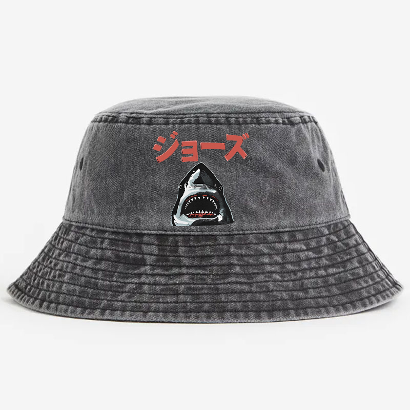 Jaws Shark Vintage 100% Cotton Bucket Hat