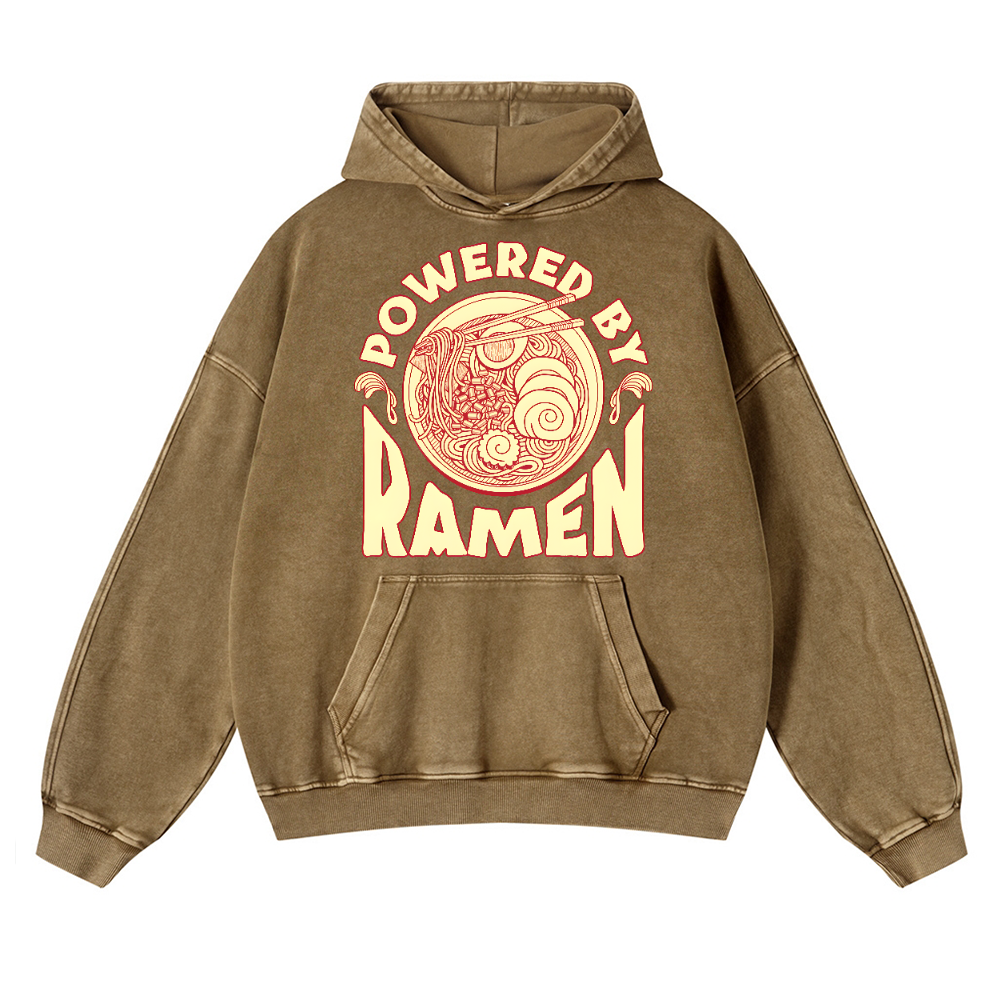 Ramen Vintage Washed Thick Cotton Hoodie