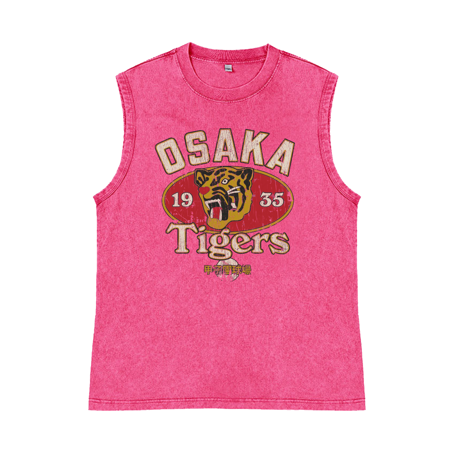 Osaka Tigers Pure Cotton Wash-Dyed Sleeveless Tank Top