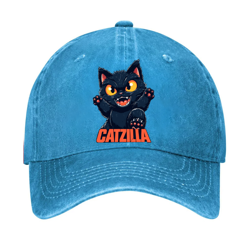 Catzilla Cat Kaiju Vintage Cotton Cap