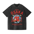 Osaka Dotonbori Drunken Octopus Vintage Wash Japanese Design T-Shirt
