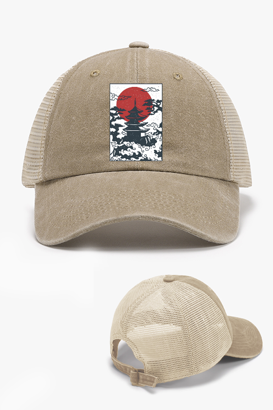 Japanese Tower Vintage Cotton Breathable Hat